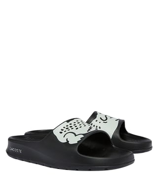 Buy Lacoste Black Wo Croco 2.0 Slide Sandals for Men Online Tata