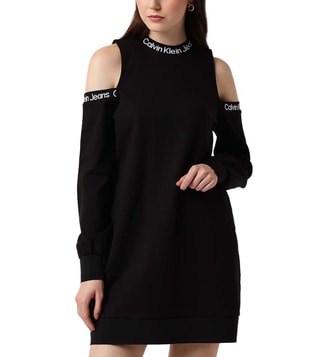 Buy Calvin Klein Jeans Black Logo Relaxed Fit Dress for Women