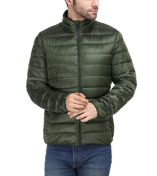 Buy Geox Dark Forest Night Dereck Short Regular Fit Puffer Jacket Men Online @ Tata CLiQ Luxury