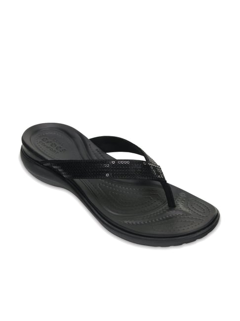 Buy Crocs Capri V Black Flip Flops for Women at Best Price @ Tata CLiQ