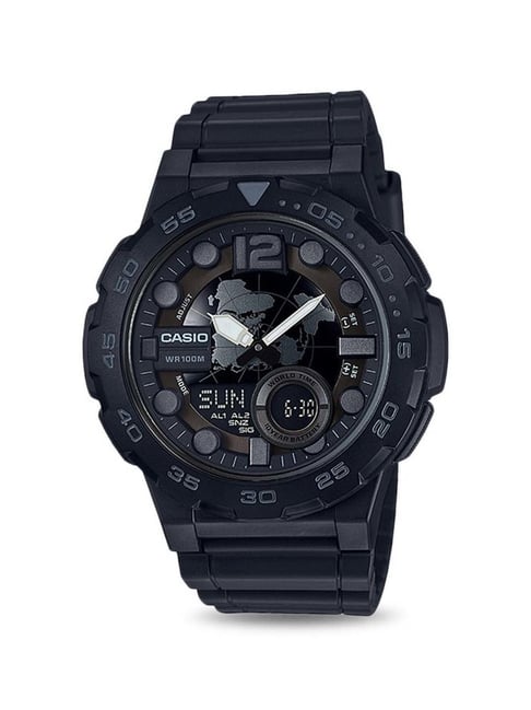 Casio AEQ-100W-1BVDF Youth Analog-Digital Watch for Men (48 mm)