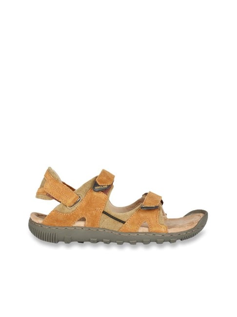 Woodland Men's Camel Floater Sandals