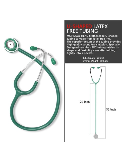 MCP Adult Dual Head Stethoscope (Green)