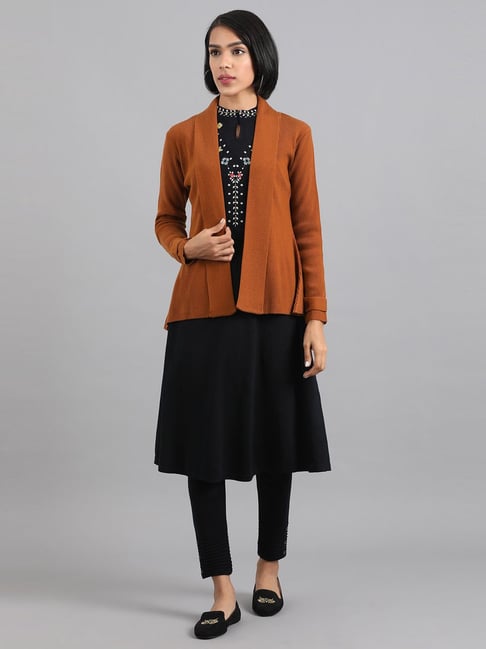 W Brown Full Sleeves Shrug-picture-16