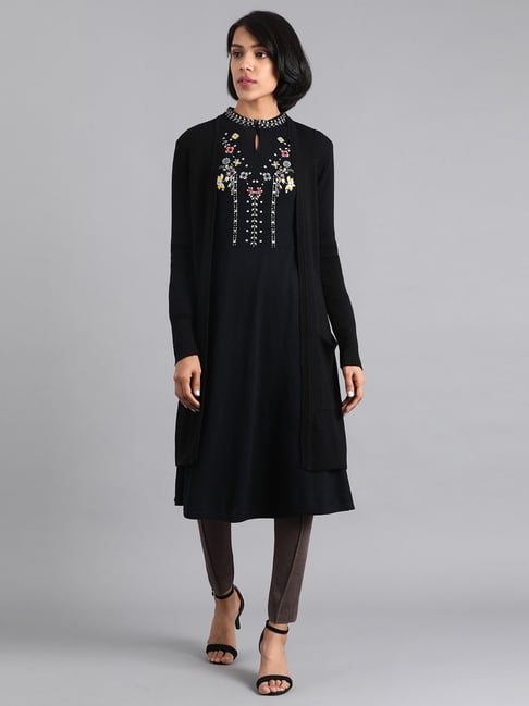 W Black Striped Shrug-picture-21