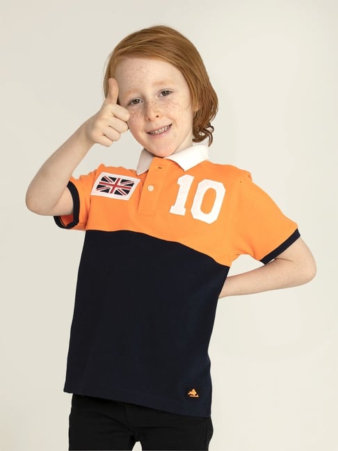 Cherry Crumble By Nitt Hyman Kids Navy Applique Polo T-Shirt-picture-37