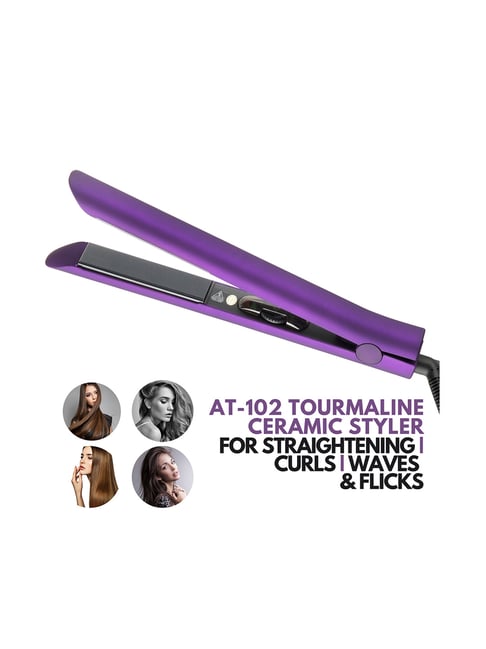 Alan Truman AT-102 Tourmaline Ceramic Hair Straightener (Purple)