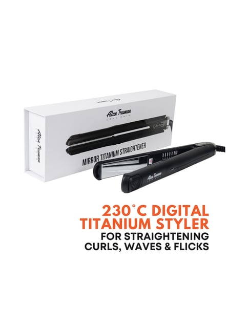 Alan Truman Mirror Titanium Hair Straightener (Black)