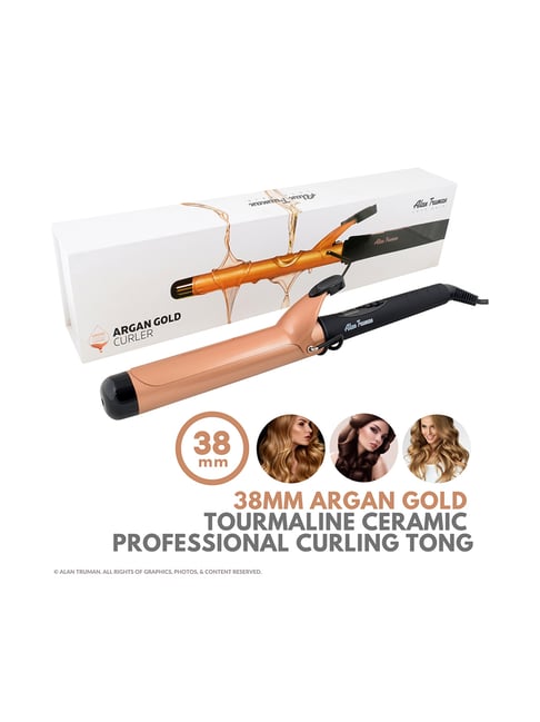 Alan Truman Argan 38mm Infused Hair Curler (Black/Gold)