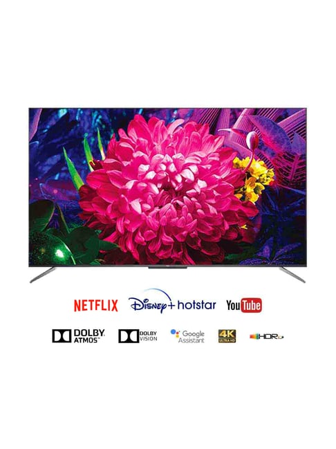 TCL 127 cm (50 Inches) Google Certified Android Smart 4K Ultra HD QLED TV 50C715 (Black)