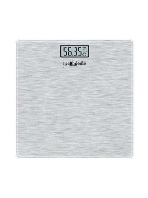 Healthgenie HD-221 Digital Weighing Scale (Silver Brushed Metallic)