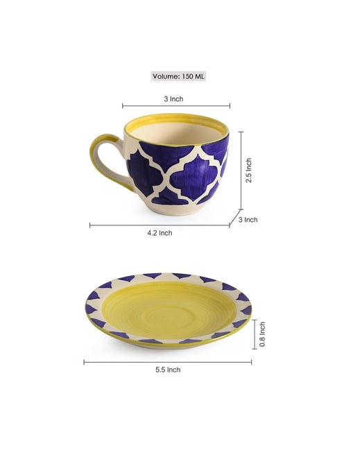 Buy ExclusiveLane Handpainted Cup & Saucer at Best Price Tata CLiQ