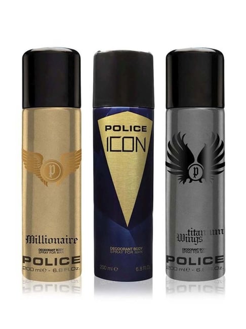 Buy Police Millionaire Icon Titanium Wings Deodorant Spray