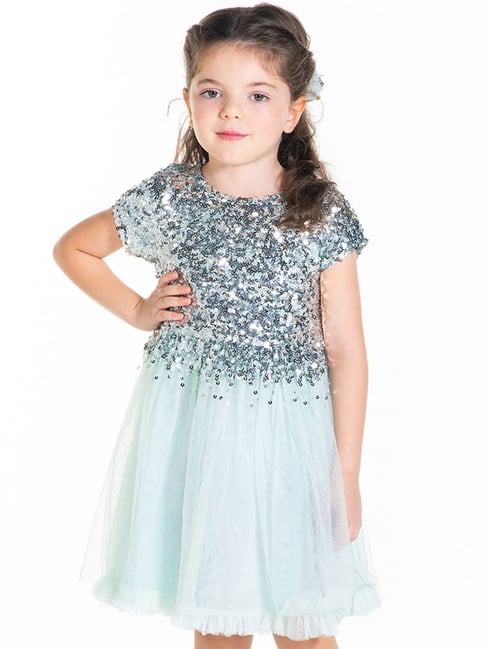 Sky Blue Sequin Girls Party Dresses For Little Girls Luxury Gown For Prom,  Birthday, Evening Formal Events Sizes 2 14 Years From Xianstore06, $35.49 |  DHgate.Com