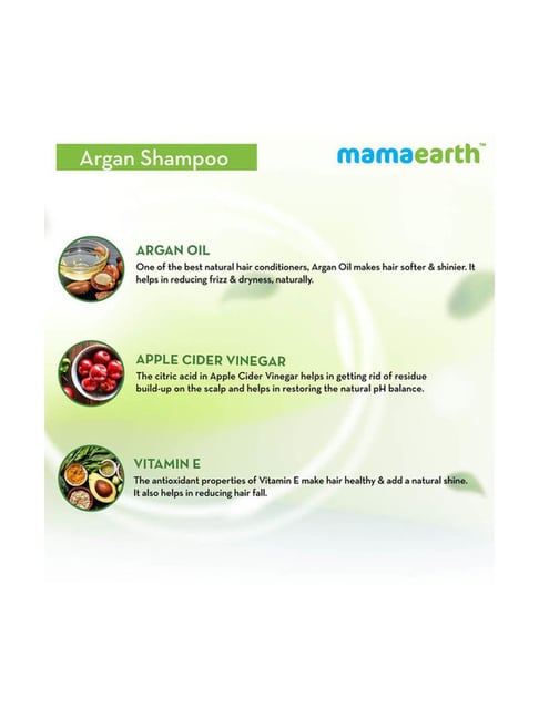 Buy Mamaearth Argan & Apple Cider Vinegar Shampoo 250 ml Online At Best Price Tata CLiQ
