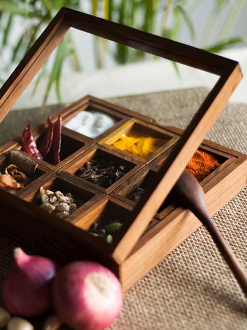 ExclusiveLane Spice Box With Container & Spoon In Sheesham Wood-picture-20