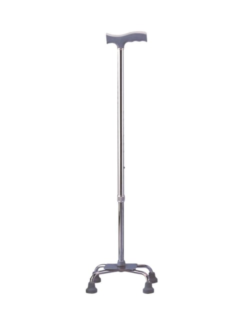 EASYCARE EC924 Aluminum Walker Stick 4 Stand (Silver)