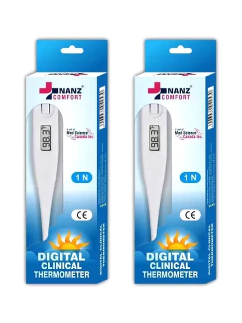 Nanz Comfort NC-2-205 Digital Clinical Thermometer - Pack of 2 (White)