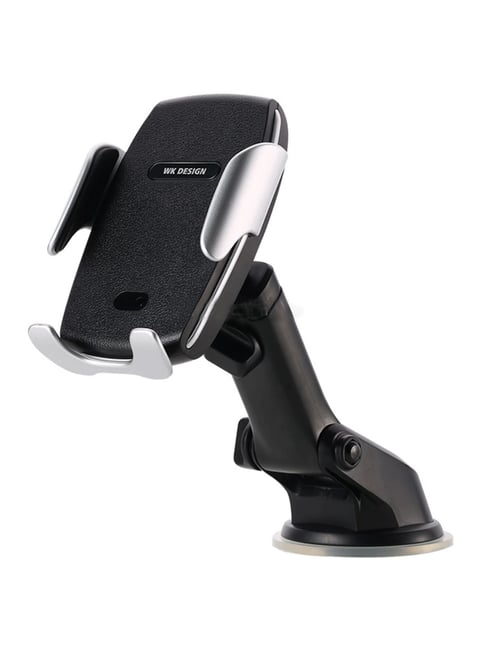 Wk Life WP U44 Wireless Car Charger with Mobile Holder (Black)