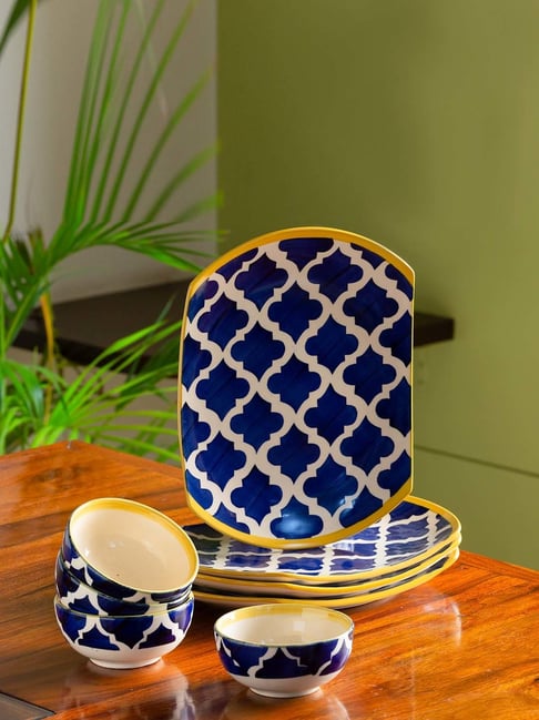 Buy ExclusiveLane Dinner Set With Dinner Plates Katoris at Best