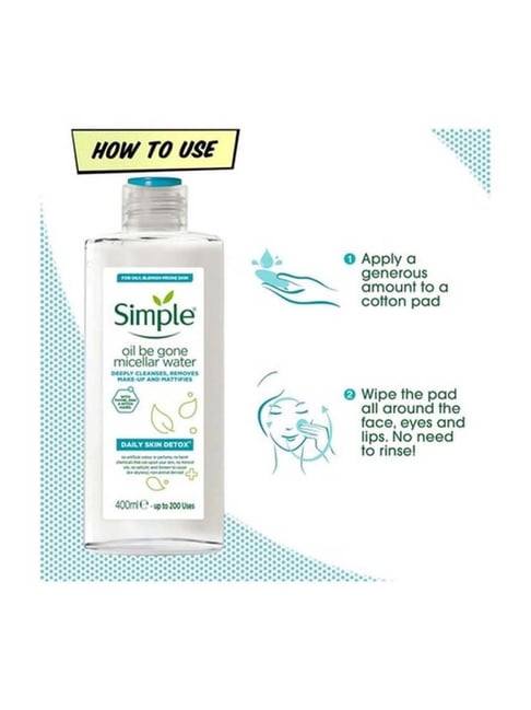 Buy Simple Daily Skin Detox Oil Be Gone Micellar Water - 400 ml