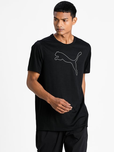 Buy Black Logo Printed T-Shirt for Mens Online @ Tata CLiQ