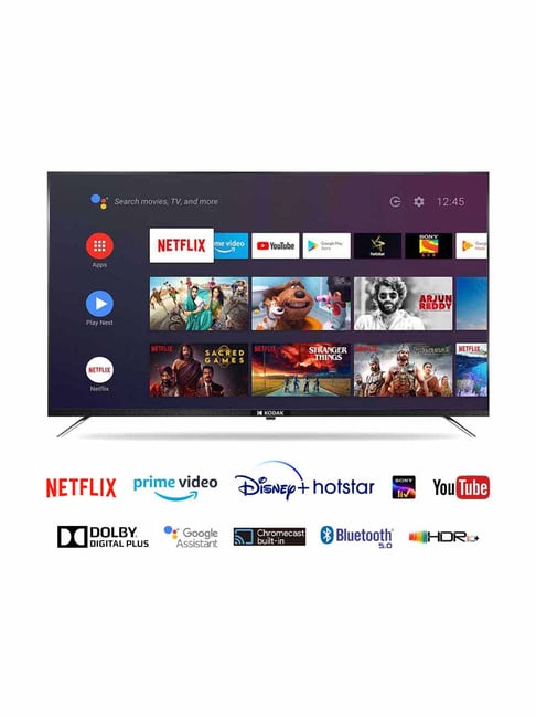 Kodak 126 cm (50 Inches) Android Smart 4K Ultra HD LED TV 50CA7077 (Black) With Dolby Digital Plus