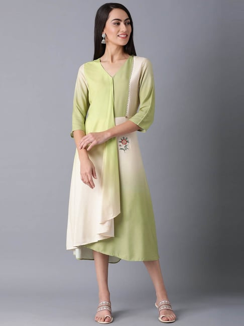 W Green Maxi Dress Price in India