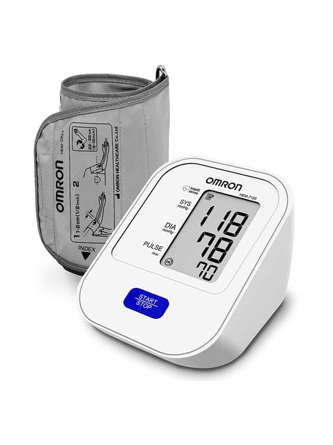 Omron HEM-7120 Fully Automatic Digital Blood Pressure Monitor With Intellisense Technology (White)