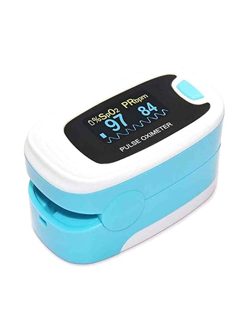 Contec CMS50N Finger Tip Pulse Oximeter with Auto Boot Feature (White and Blue)