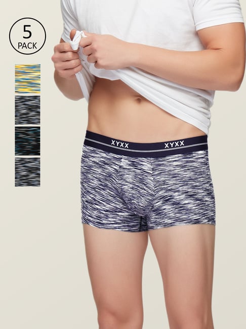 XYXX Multicolor Heathered Trunks - Pack of 5-picture-10
