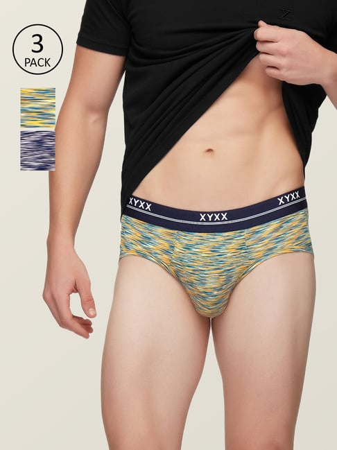 Buy XYXX Multicolor Heathered Briefs - Pack of 3 for Men's Online