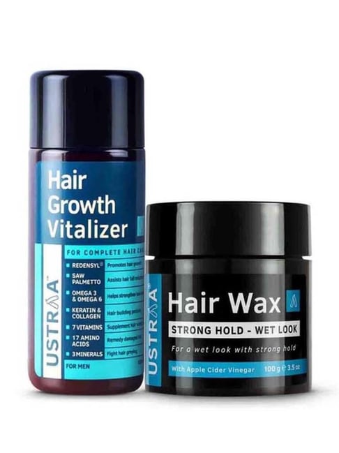Ustraa Hair Growth Vitalizer & Hair Wax for Wet Look