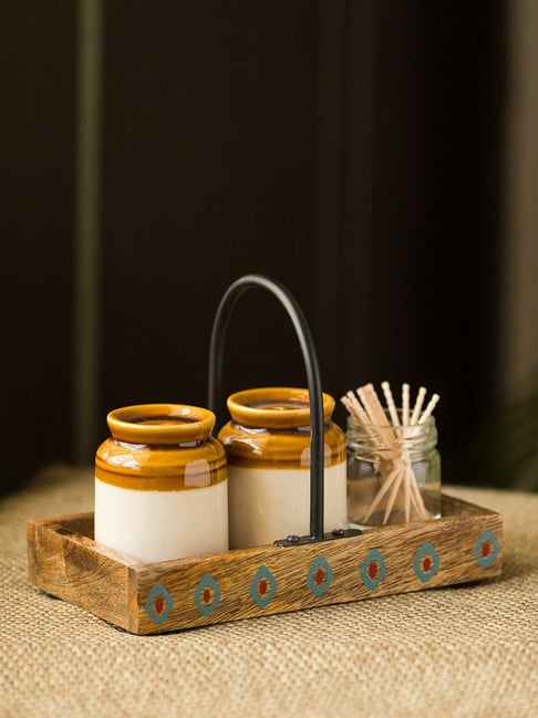 デコパージュꔛ‬ꕤインテリア雑貨♡ハサミホルダー&マルチBOX♡スズランリメイク Buy ExclusiveLane Salt & Pepper Shaker Set With Toothpick Holder