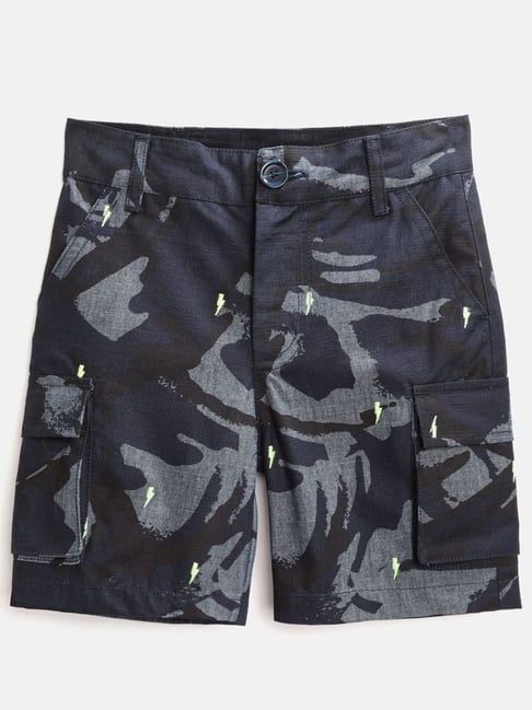 Cherry Crumble By Nitt Hyman Kids Navy Camouflage  Short-picture-31