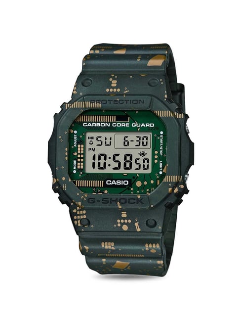 Casio G shock Carbon Core Guard Digital Green Dial Men Watch - DWE-5600CC-3DR (G1064)