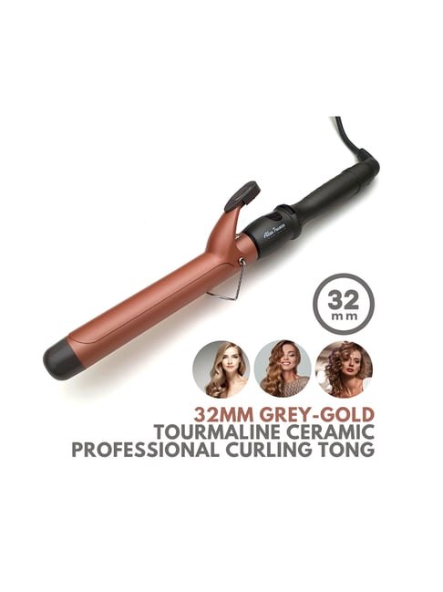 Alan Truman Ceramic Tourmaline 32mm Hair Curler (Gold/Black)