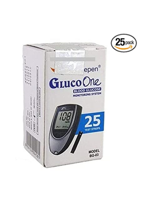 Dr Morepen Dr. Morepen Gluco One BG-03 Glucometer with 25 Strips (Black)