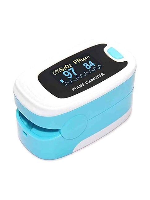 Contec CMS50N Finger Tip Pulse Oximeter with Auto Boot Feature (White and Blue)