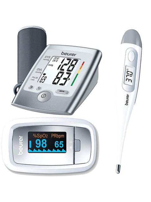 Beurer BM 35 BP Monitor, FT 09 Thermometer and PO 30 Pulse Oximeter (Medical Kit)