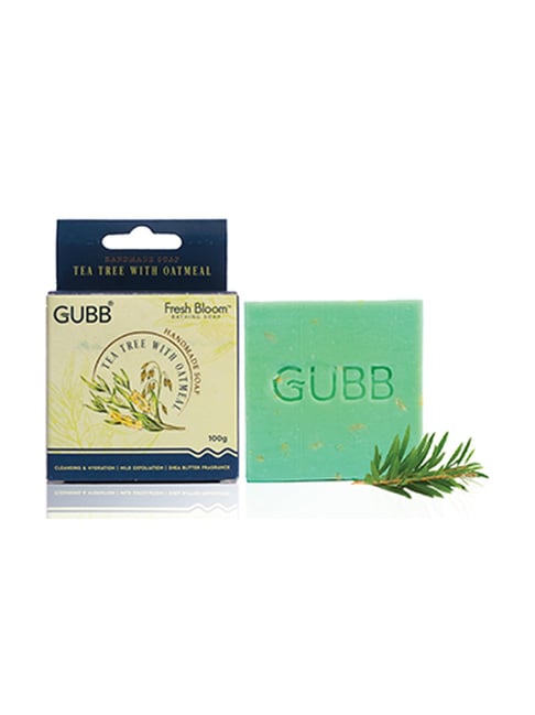 GUBB Fresh Bloom Handmade Bathing Soap With Tea Tree & Oatmeal, Bathing Bar  - 100 gm