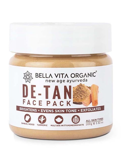 Bella Vita Organic De Tan Face Brightening Pack for All Skin Types - 100 gm-picture-32