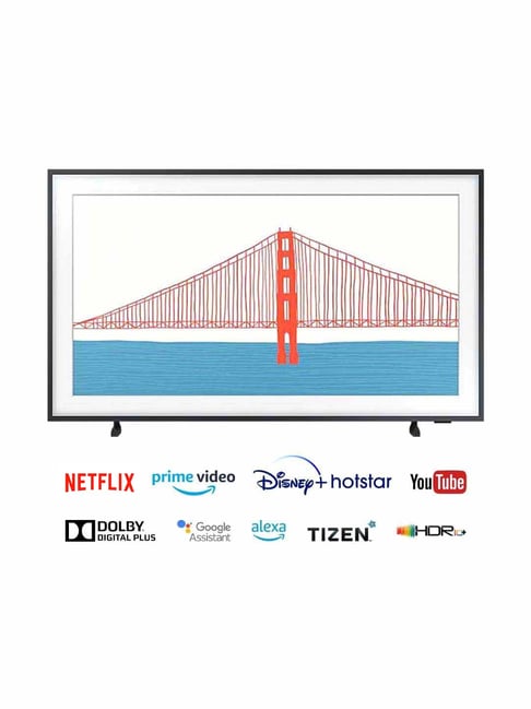 Tata Cliq - Samsung 138 cm (55 Inches) The Frame Series 4K Ultra HD Smart QLED TV QA55LS03AAKLXL (2021, Black)