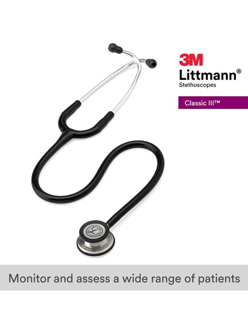 3M Littmann Classic III Monitoring Stethoscope, Black Tube, 27 inch