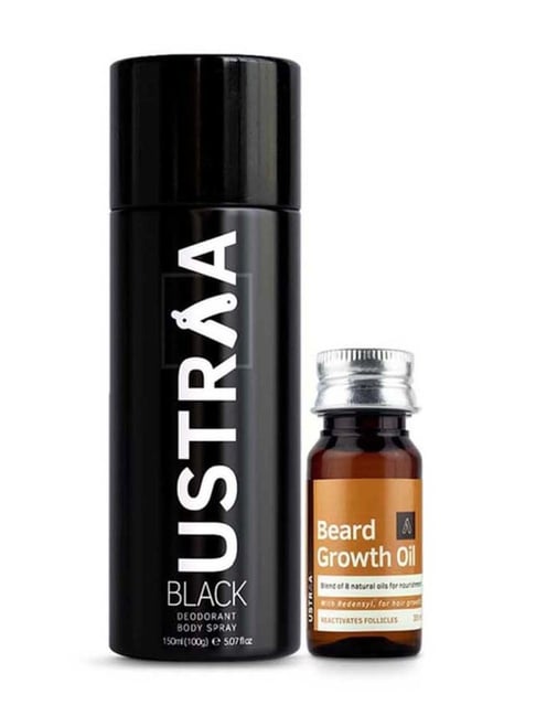 Ustraa Black Deodorant & Beard Growth Oil