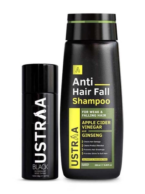 Ustraa Black Deodorant & Anti Hairfall Shampoo