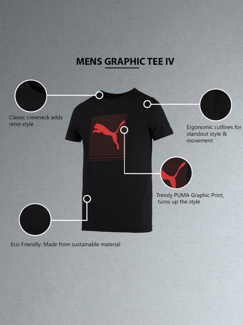 Puma Graphic Black Crew T-Shirt