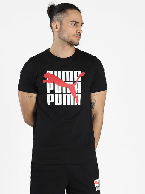 Puma Graphic Black Crew T-Shirt
