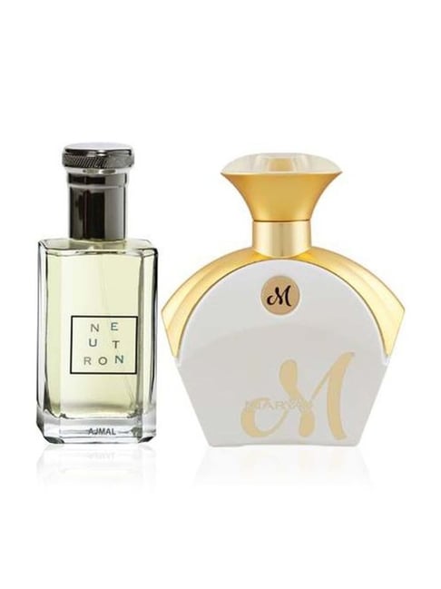 Buy Ajmal Neutron Maryaj M White Bundle of 2 EDP 190 ml Online