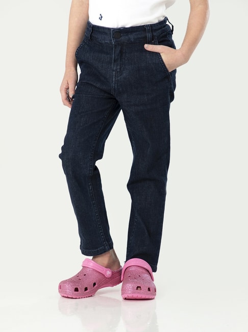 Cherry Crumble By Nitt Hyman Navy Solid Jeans